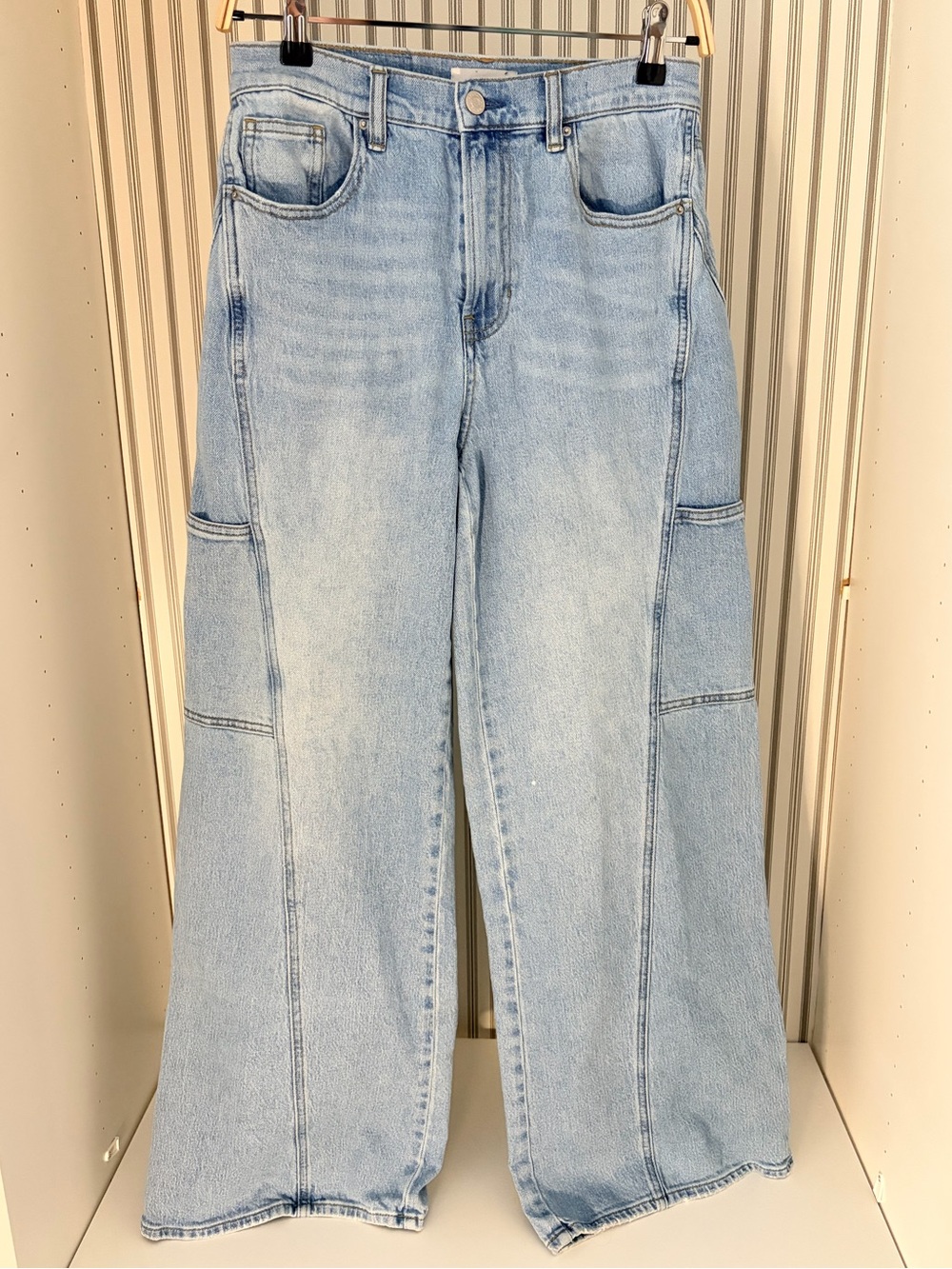 PacSun Light Blue Wide-Leg Panel Jeans
